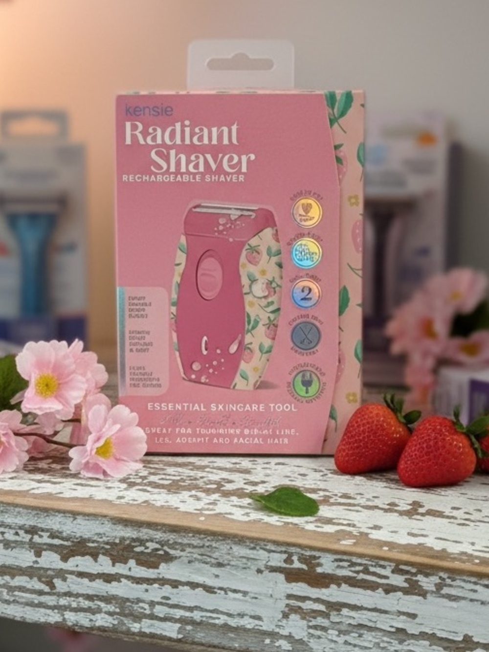 Kensie Pink Floral/Strawberry  Radiant Shaver - Pink and Green
NWT